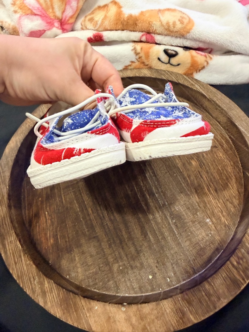 Hey Dudes Wendy Star Banner Kids' Red & Blue Star Canvas Shoes - Picture 3 of 6